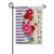 Divided Floral Burlap Garden Flag