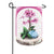 Orchid Terrarium Burlap Garden Flag