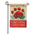 Furry Little Christmas Burlap Garden Flag