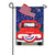 Patriotic Red Truck Burlap Double Sided Garden Flag