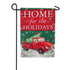 Christmas Heritage Red Truck Suede Garden Flag