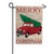 Holiday Plaid Truck Double Sided Garden Flag