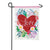 Floral Love Heart Linen Garden Flag