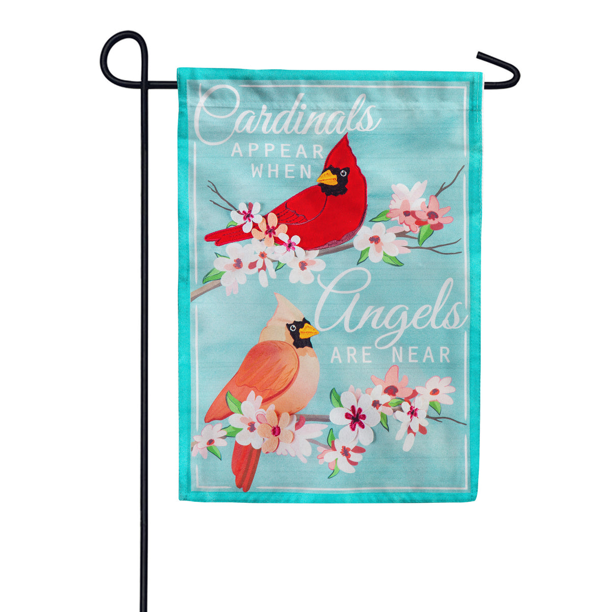 Evergreen Angels Appear Linen Garden Flag