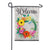 Floral Wreath Linen Garden Flag