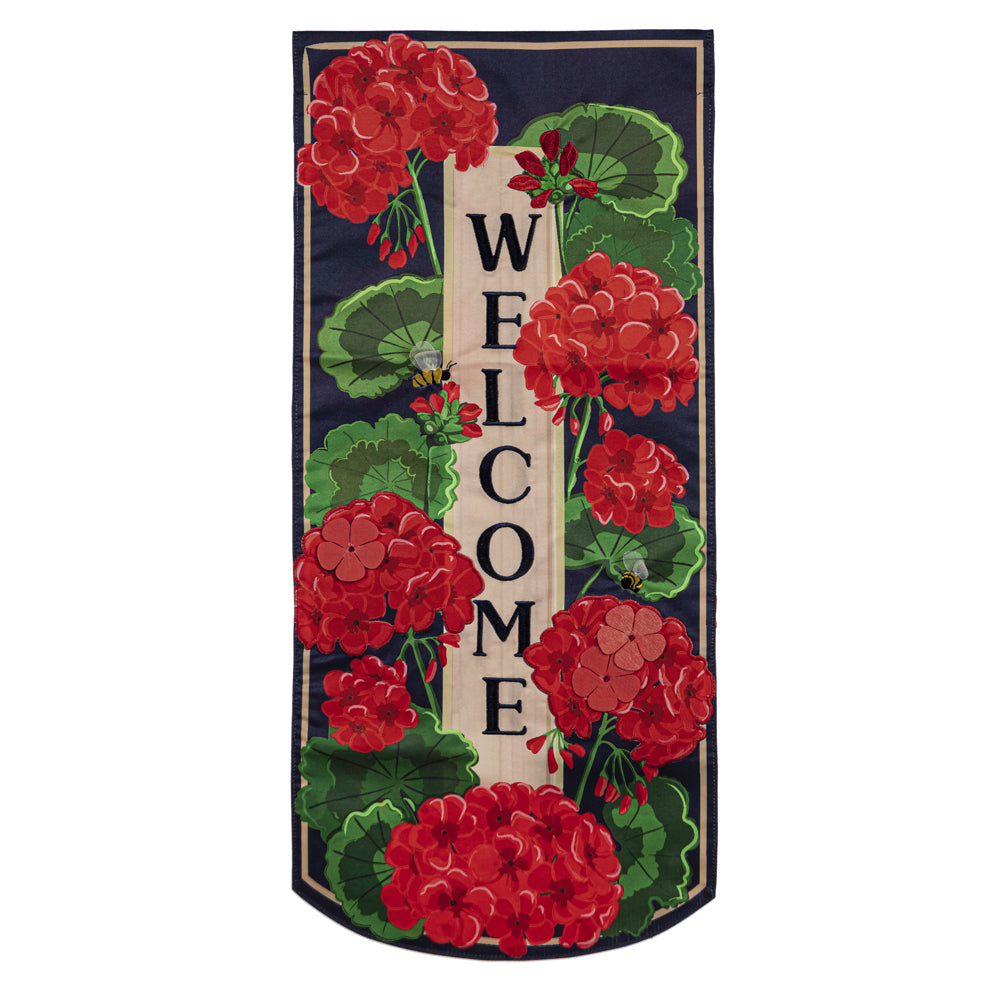 Geranium Welcome Everlasting Impressions Textile Decor