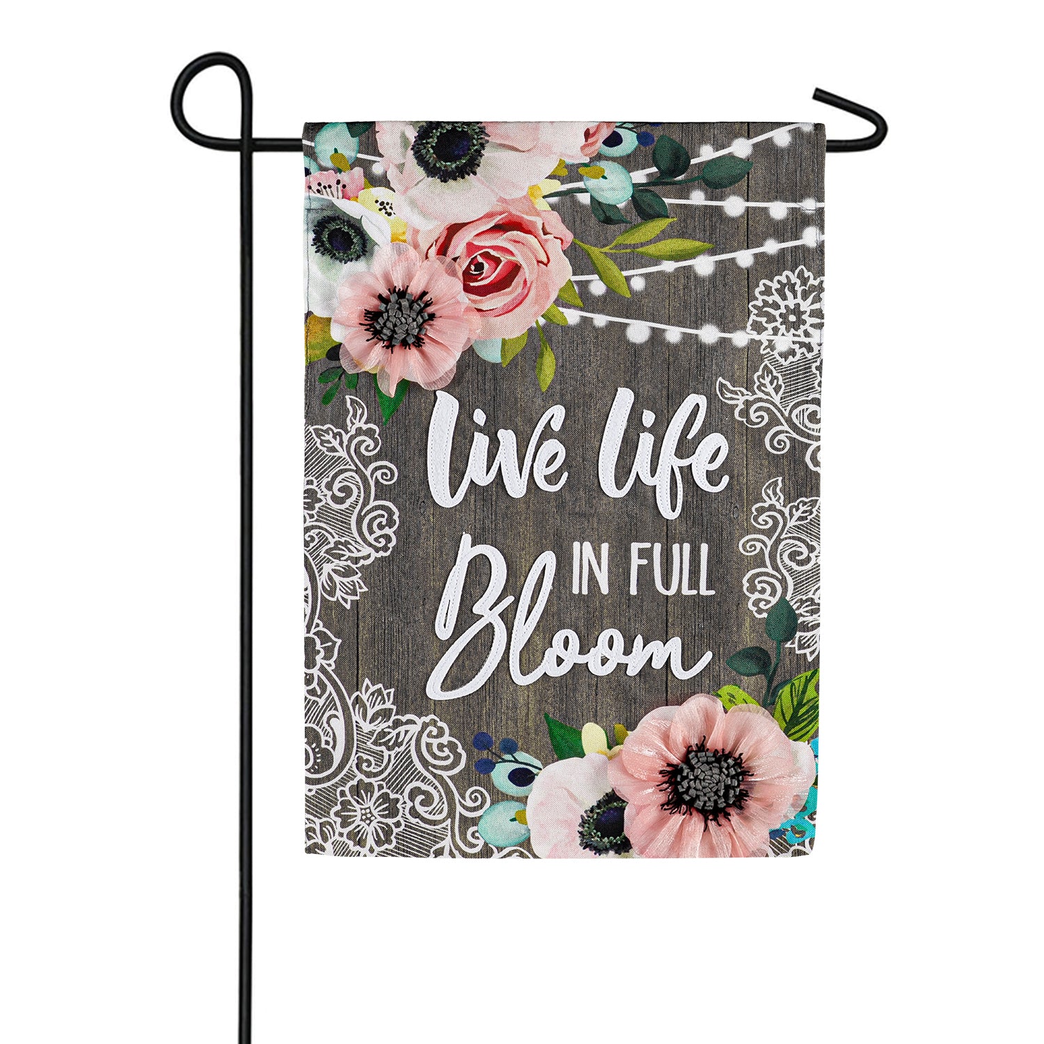 Farmhouse Bloom Linen Garden Flag