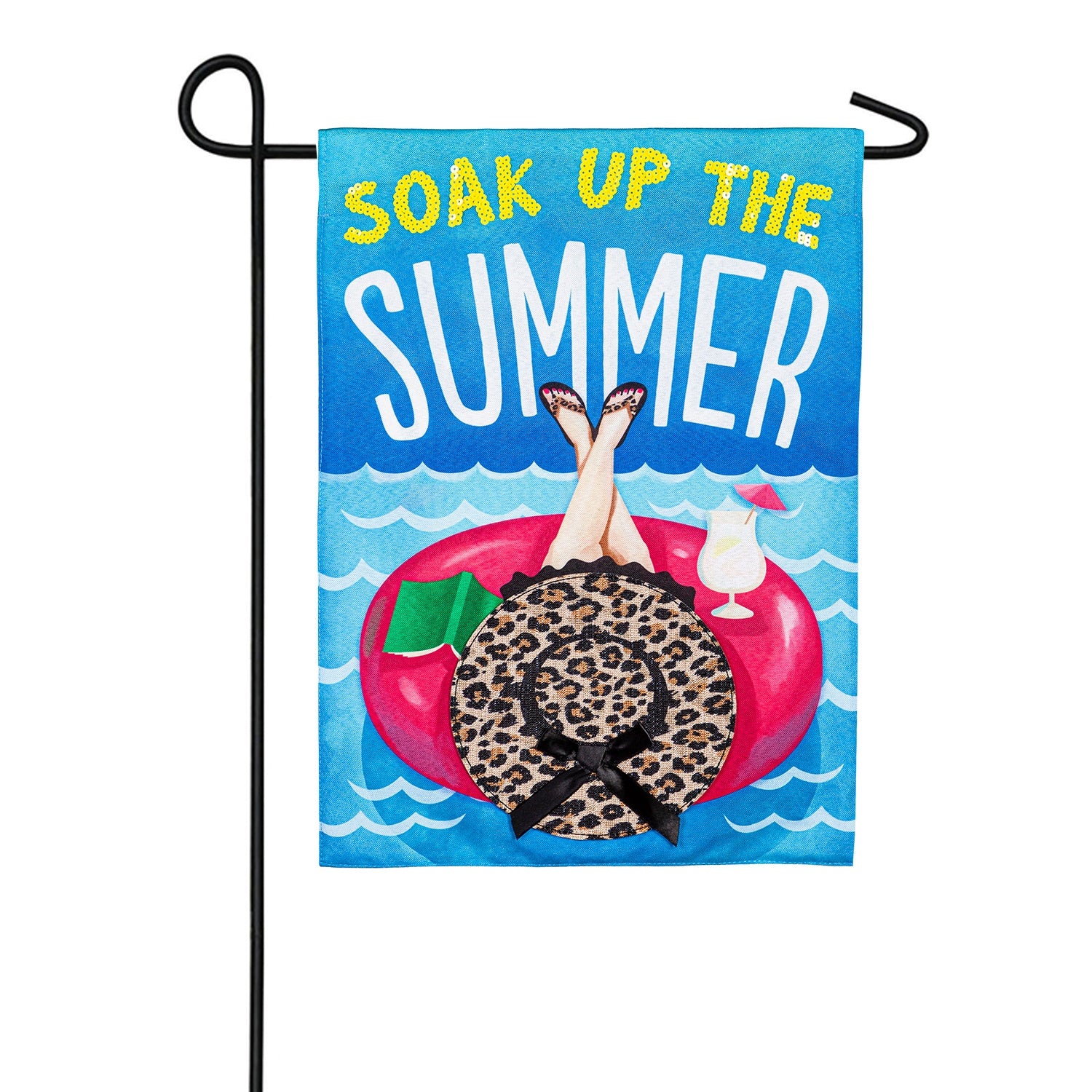 Soak Up The Summer Linen Garden Flag