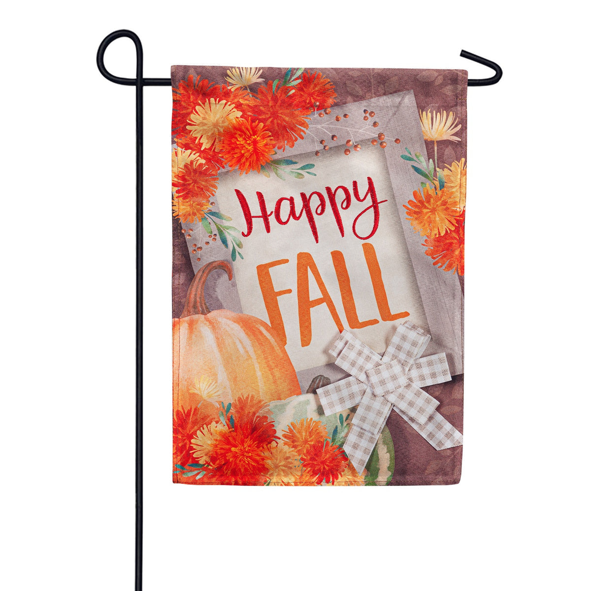Evergreen Happy Fall Frame Linen Garden Flag