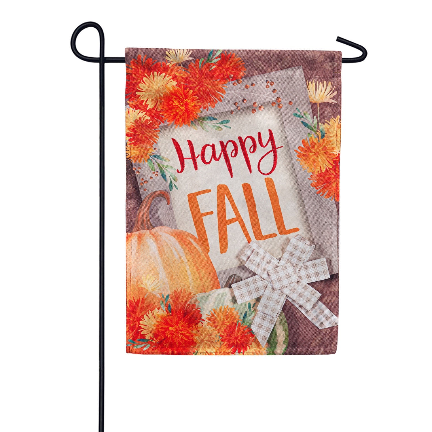 Evergreen Happy Fall Frame Linen Garden Flag
