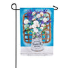 Evergreen Cotton Bouquet Linen Garden Flag