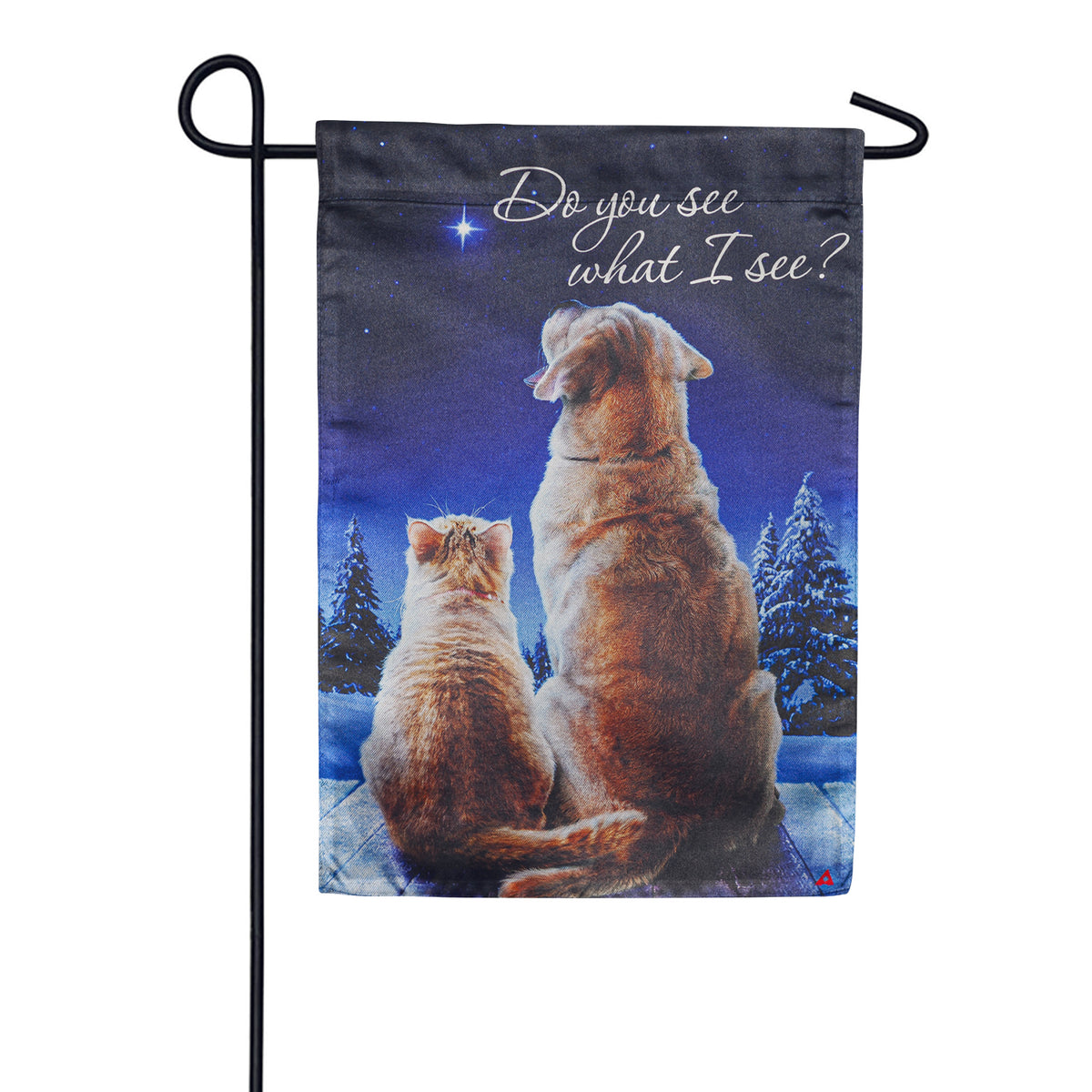 Evergreen Do You See What I See Lustre Garden Flag