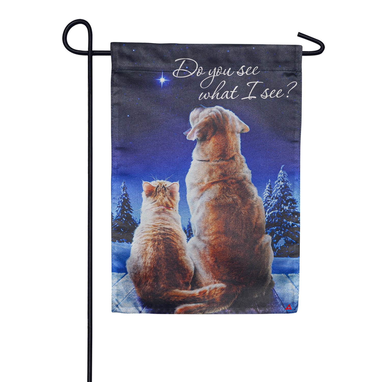 Evergreen Do You See What I See Lustre Garden Flag