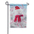 Fluffy Cat Snowman Lustre Garden Flag