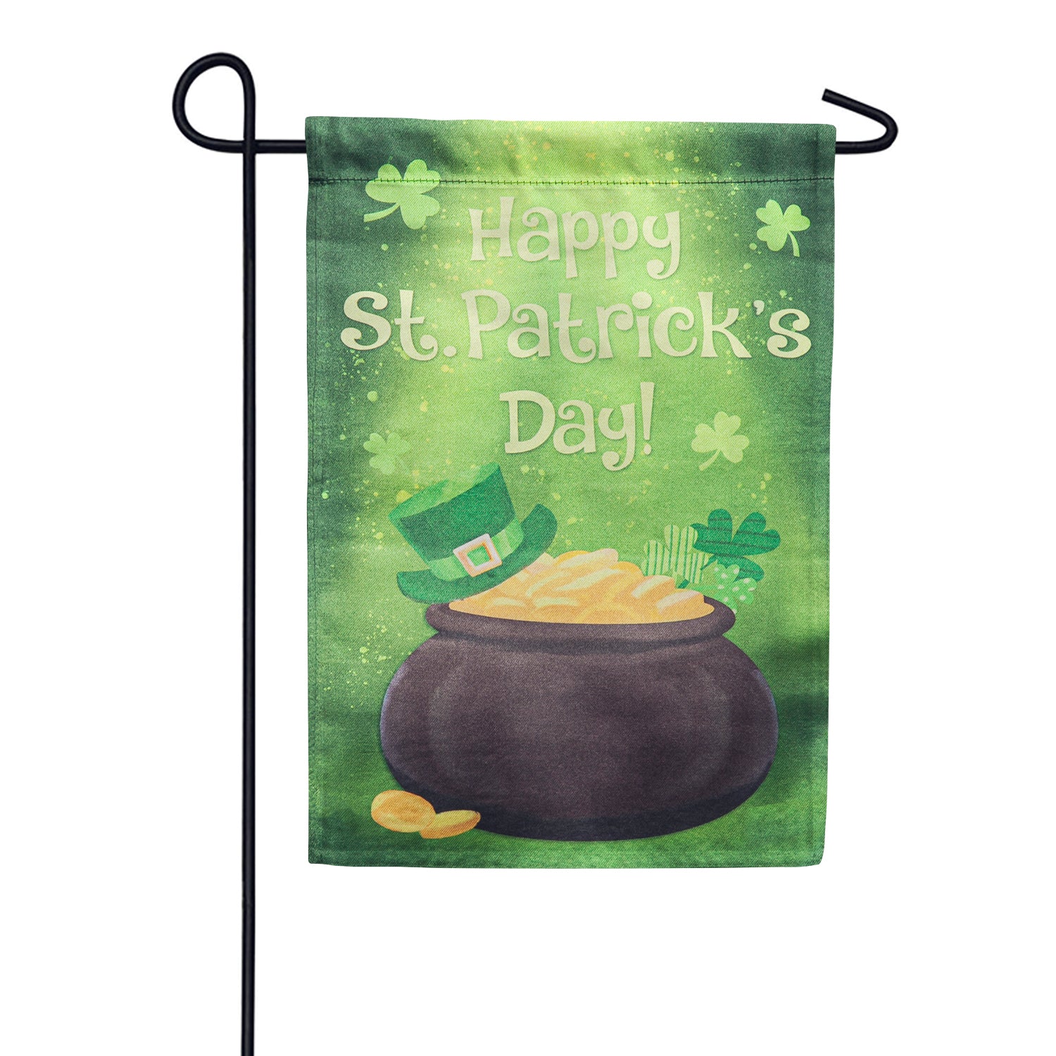 Evergreen Pot Of Gold Garden Flag