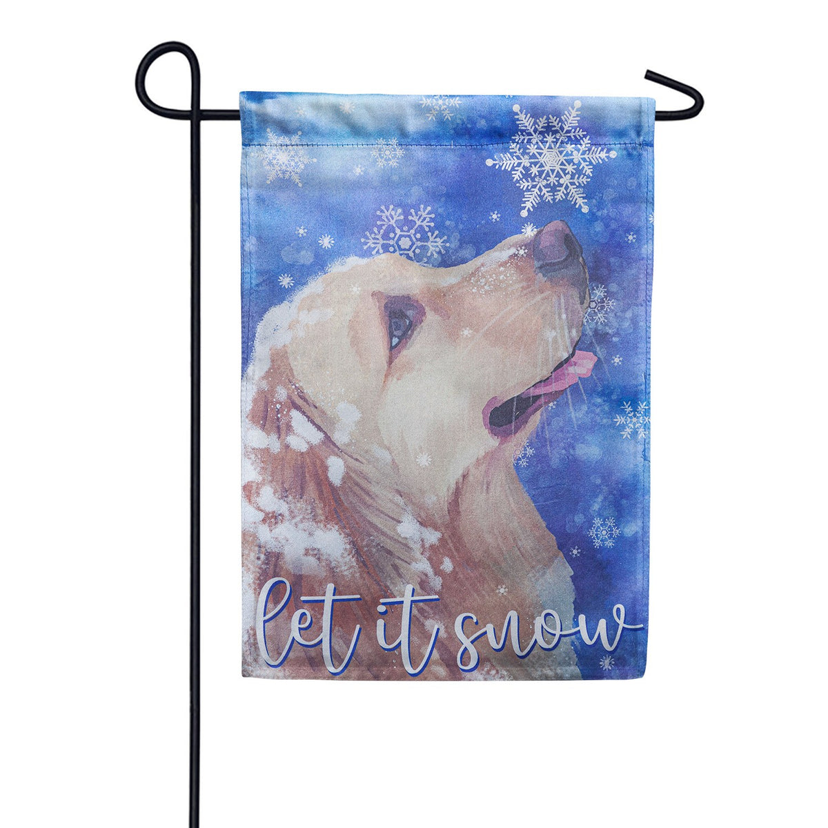 Evergreen Let it Snow Lustre Garden Flag