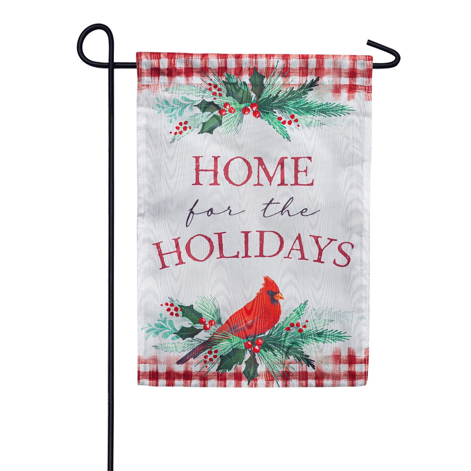 Evergreen Home For The Holidays Cardinal Garden Flag