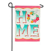 Evergreen Welcome Home Suede Garden Flag