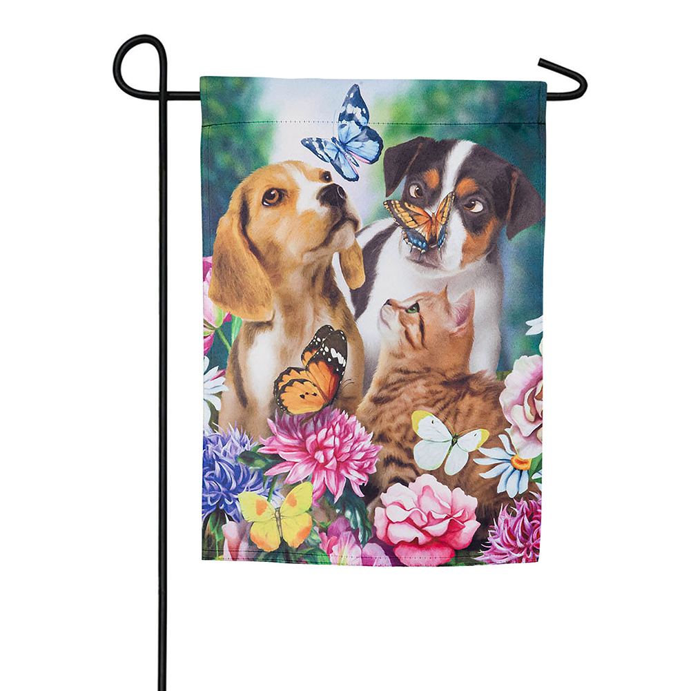 Evergreen Nature's Explorers Suede Garden Flag