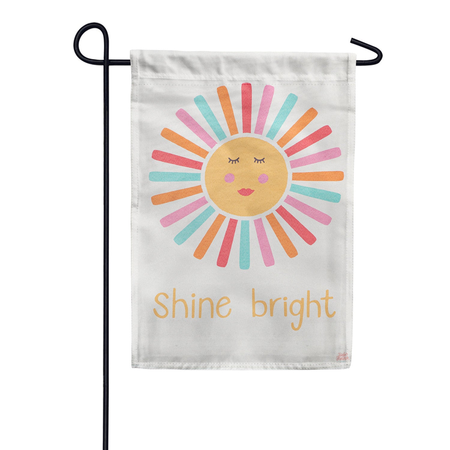 Shine Bright Sun Suede Double Sided Garden Flag