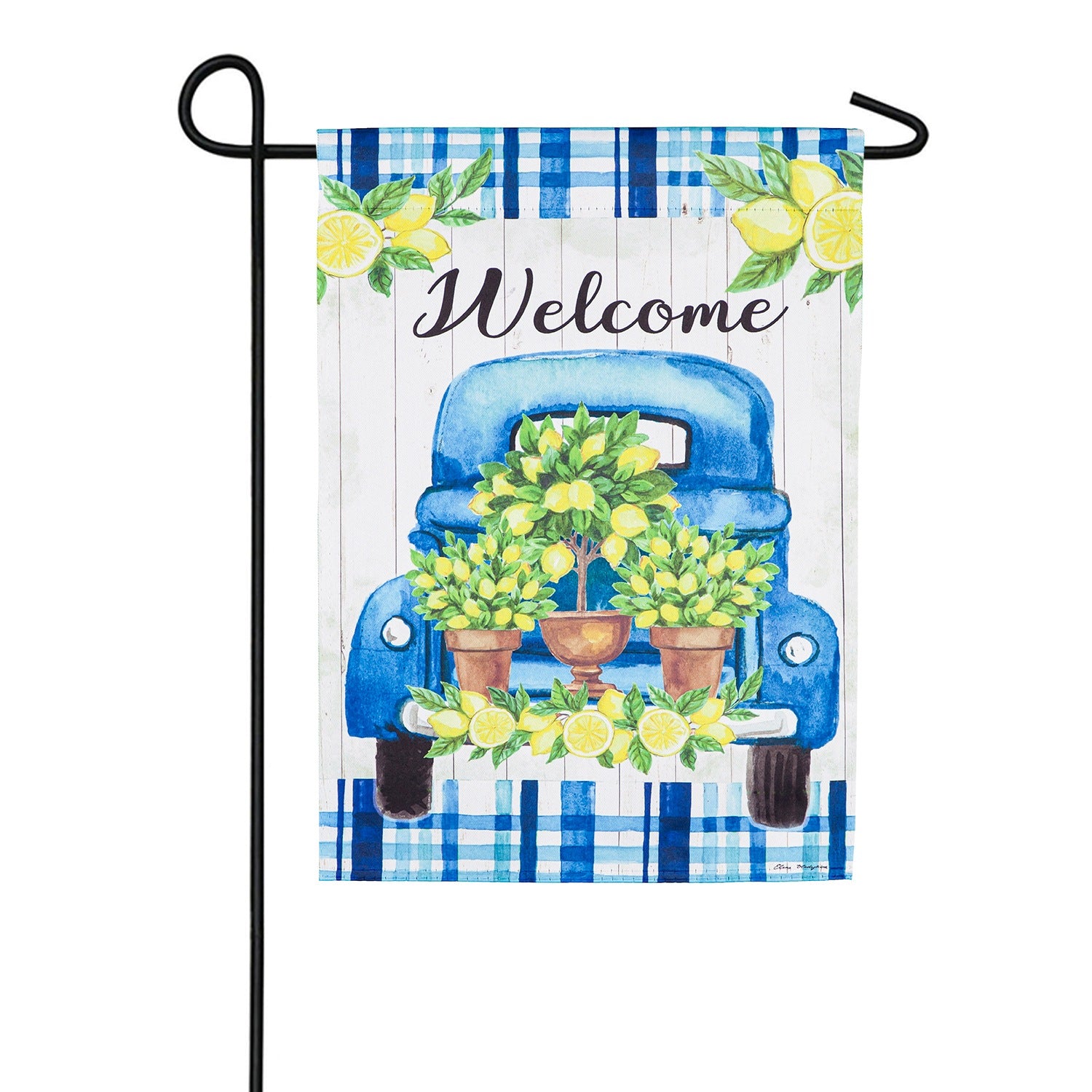 Lemon Tree Truck Double Sided Garden Flag