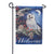 Owl's Winter Greeting Suede Double Sided Garden Flag