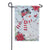 Poinsettia Snowman Suede Double Sided Garden Flag