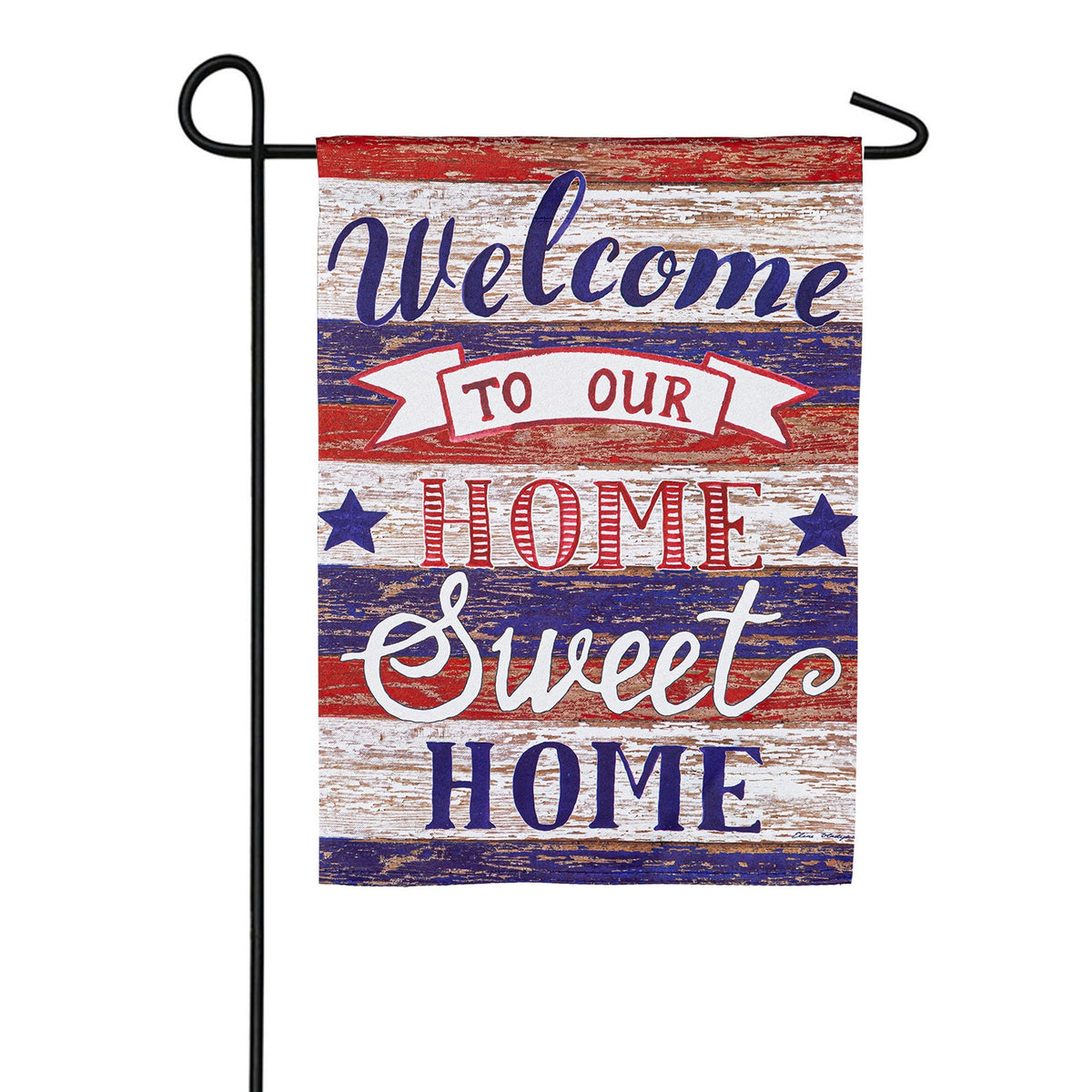 Evergreen Farmhouse Home Sweet Home Garden Flag
