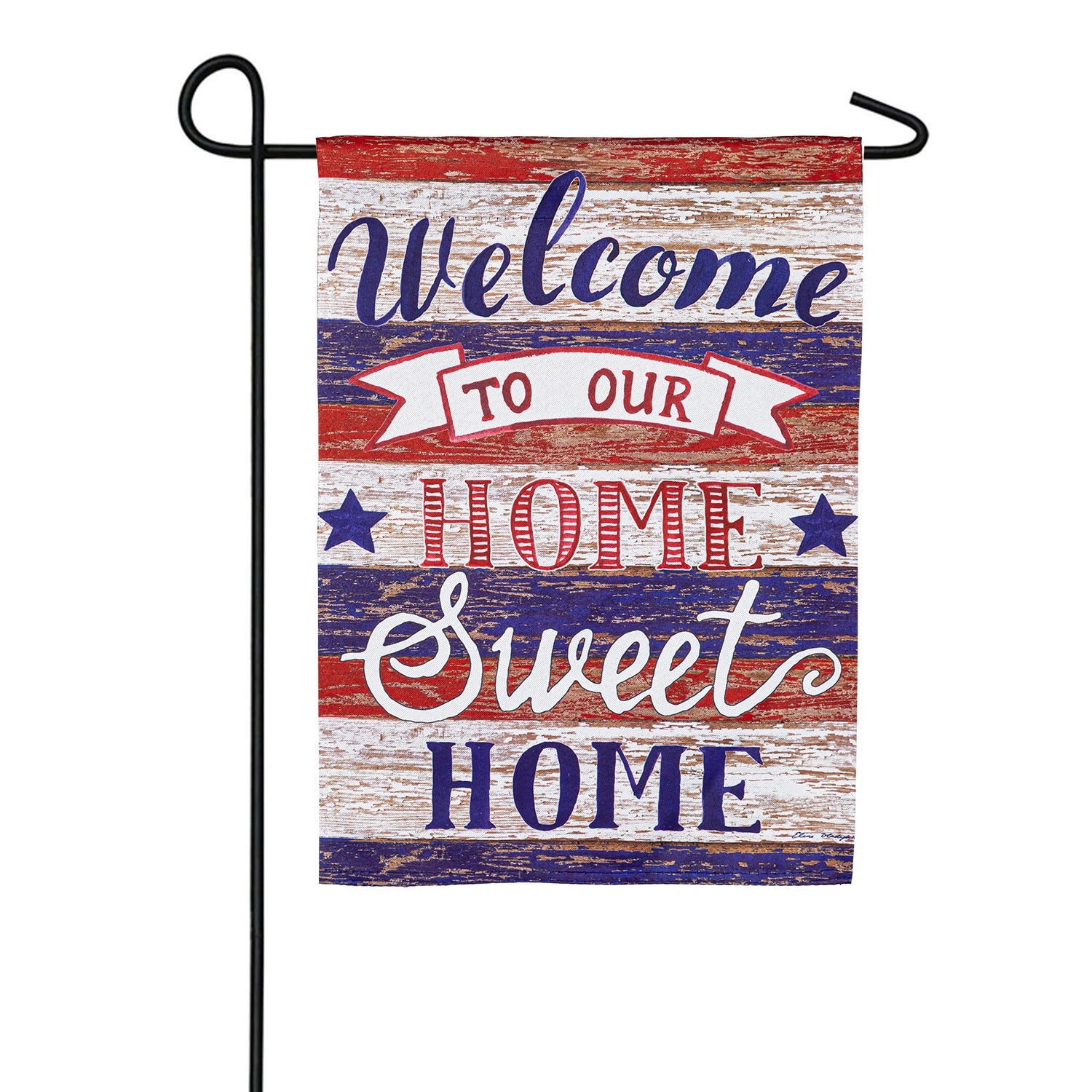 Evergreen Farmhouse Home Sweet Home Garden Flag