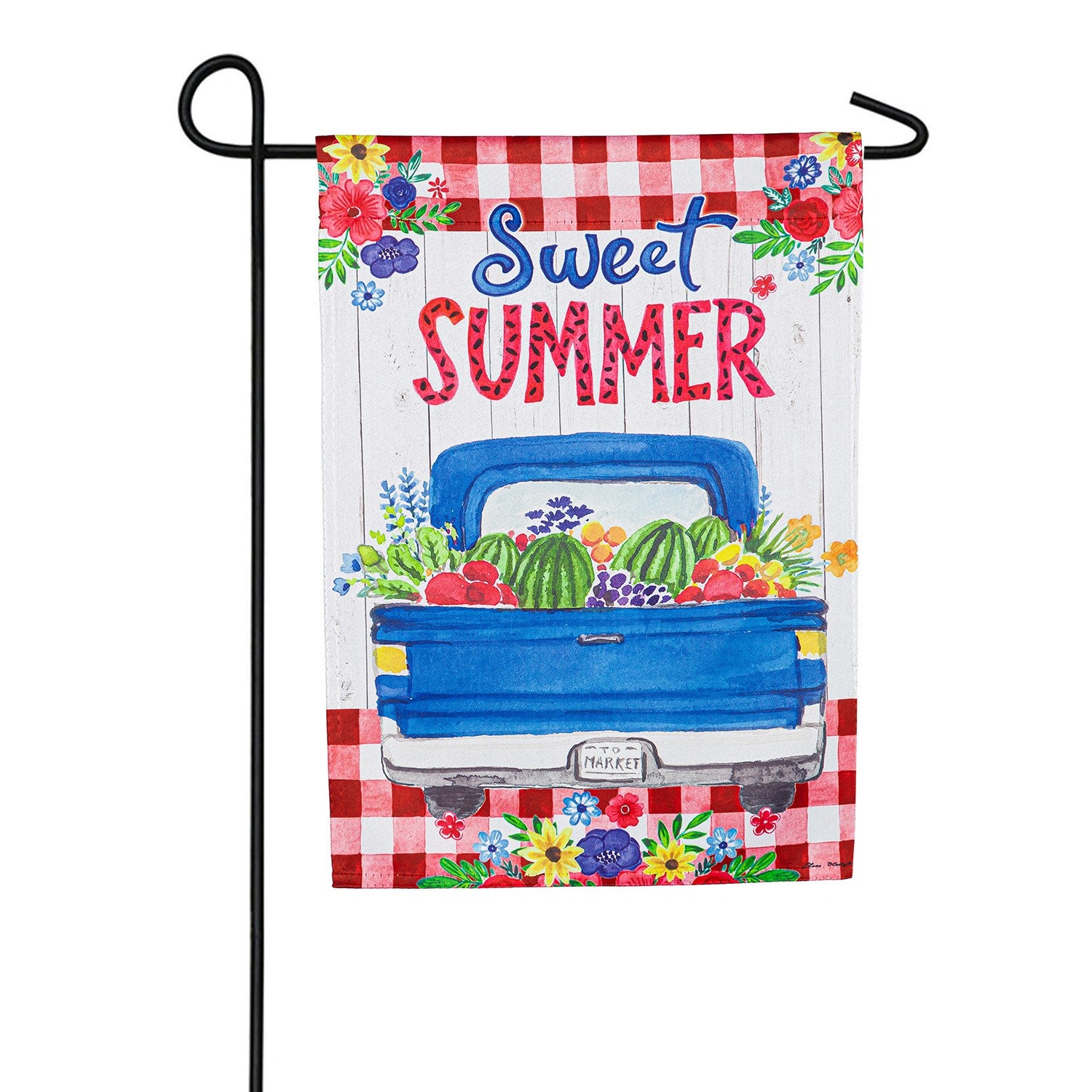 Sweet Summer Truck Double Sided Garden Flag