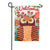 Fall Owl Welcome Double Sided Suede Garden Flag