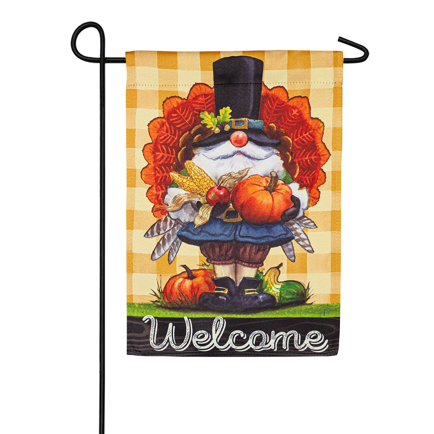 Gnome Gathering Double Sided Suede Garden Flag