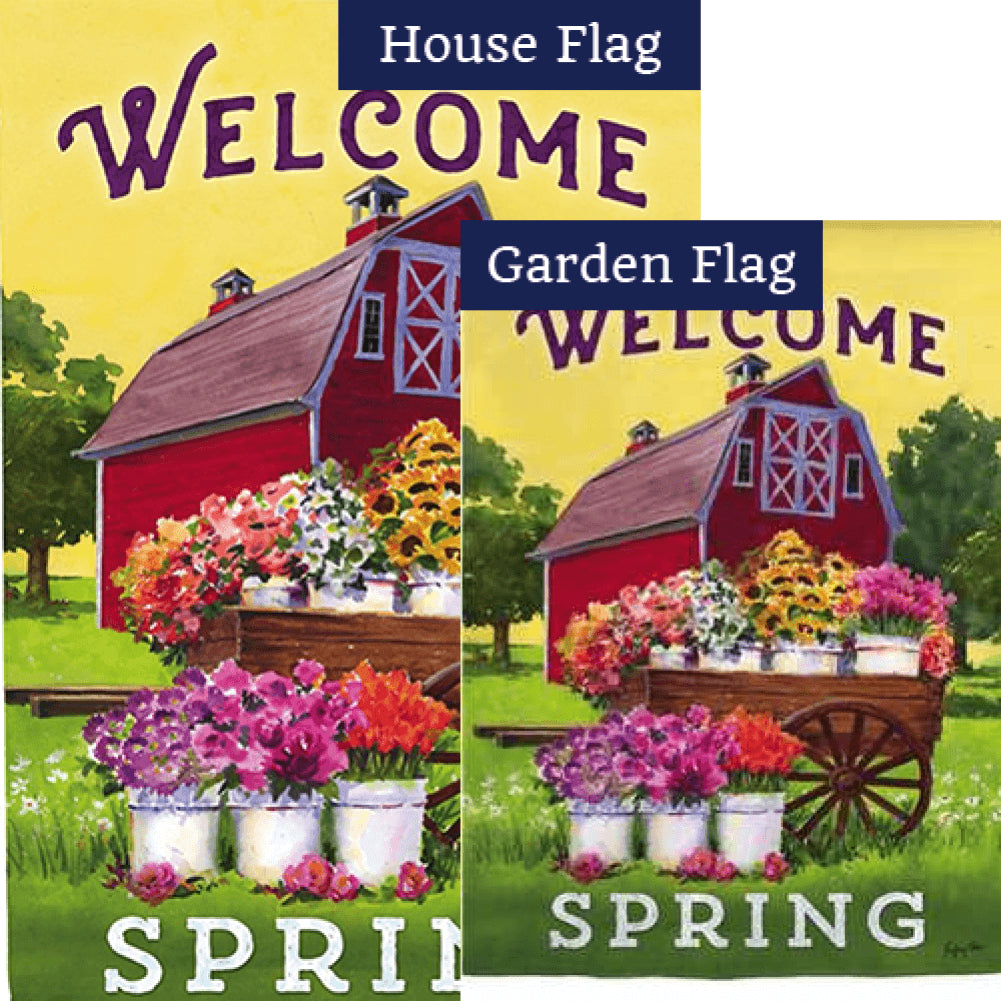 Flower Farm Double Sided Flags Set (2 Pieces)