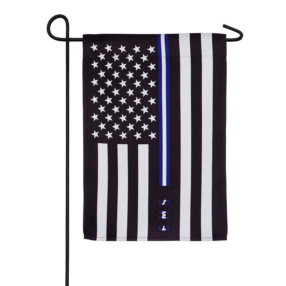 Evergreen EMS Thin White Line Suede Garden Flag