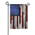 Wood Stripe American Flag Suede Double Sided Garden Flag