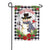 Country Plaid Snowman Strie Garden Flag