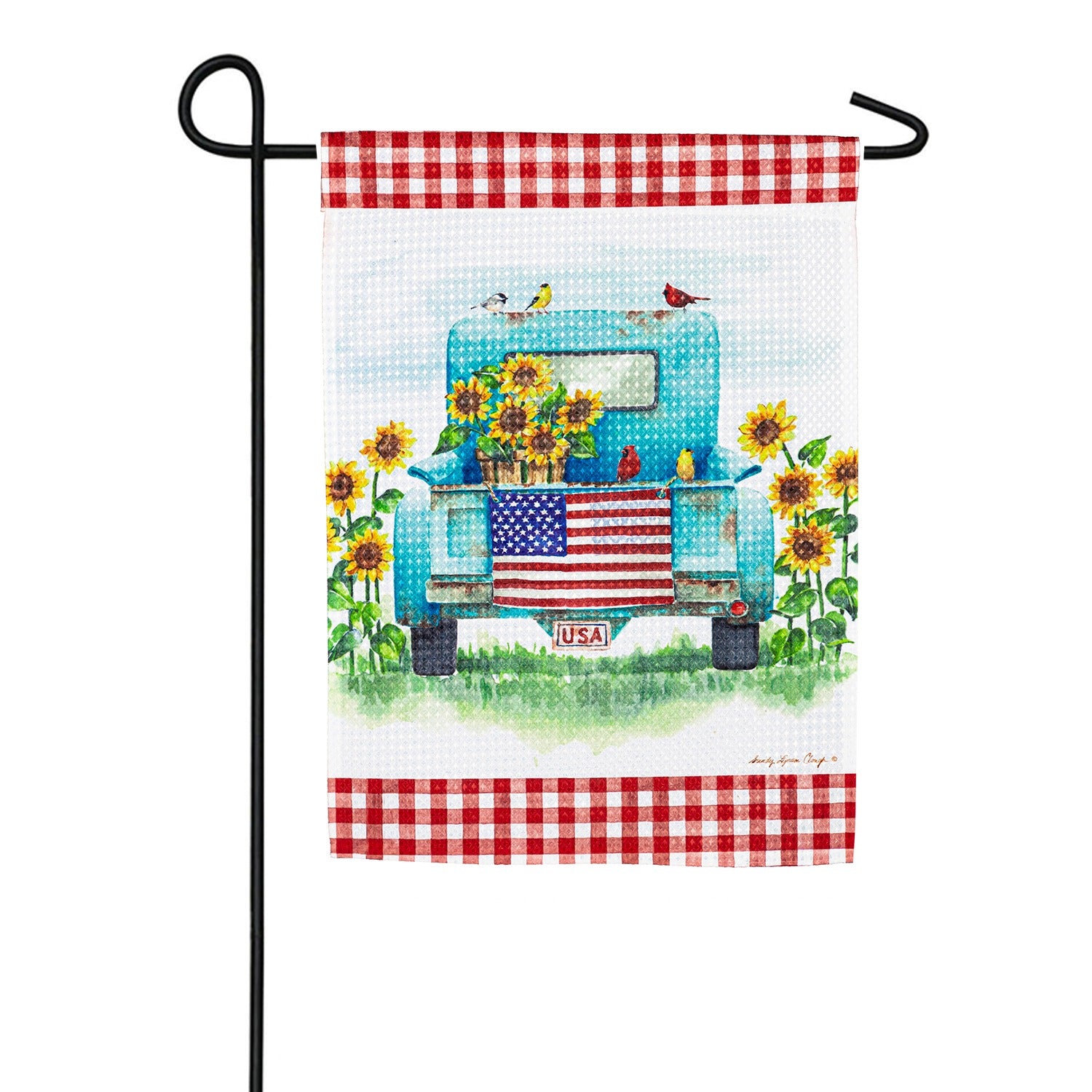 Sunflower Truck Waffle Flag
