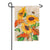 Autumn Sunflowers Waffle Garden Flag