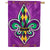 Evergreen Fleur de Lis Double Appliqued House Flag