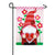 Valentine Gnome Appliqued Garden Flag