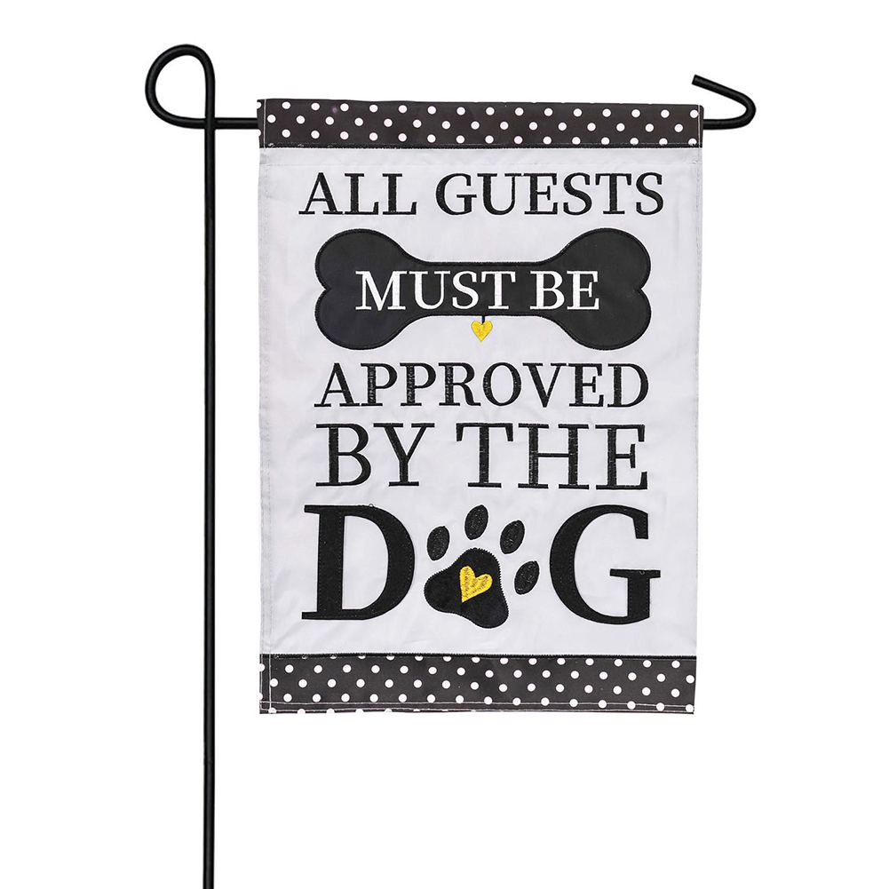 Approved by the Dog Applique Garden Flag