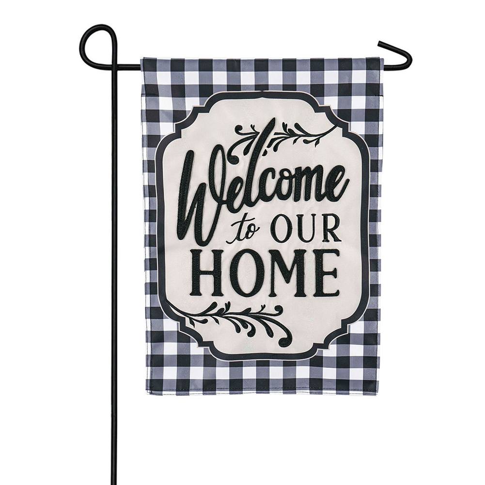 Evergreen Classic Welcome Home Appliqued Garden Flag