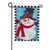Patterned Snowman Double Appliqued Garden Flag