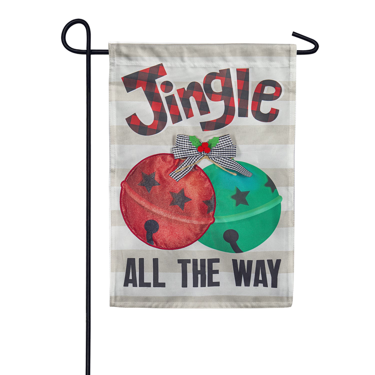 Jingle all the Way Applique Garden Flag