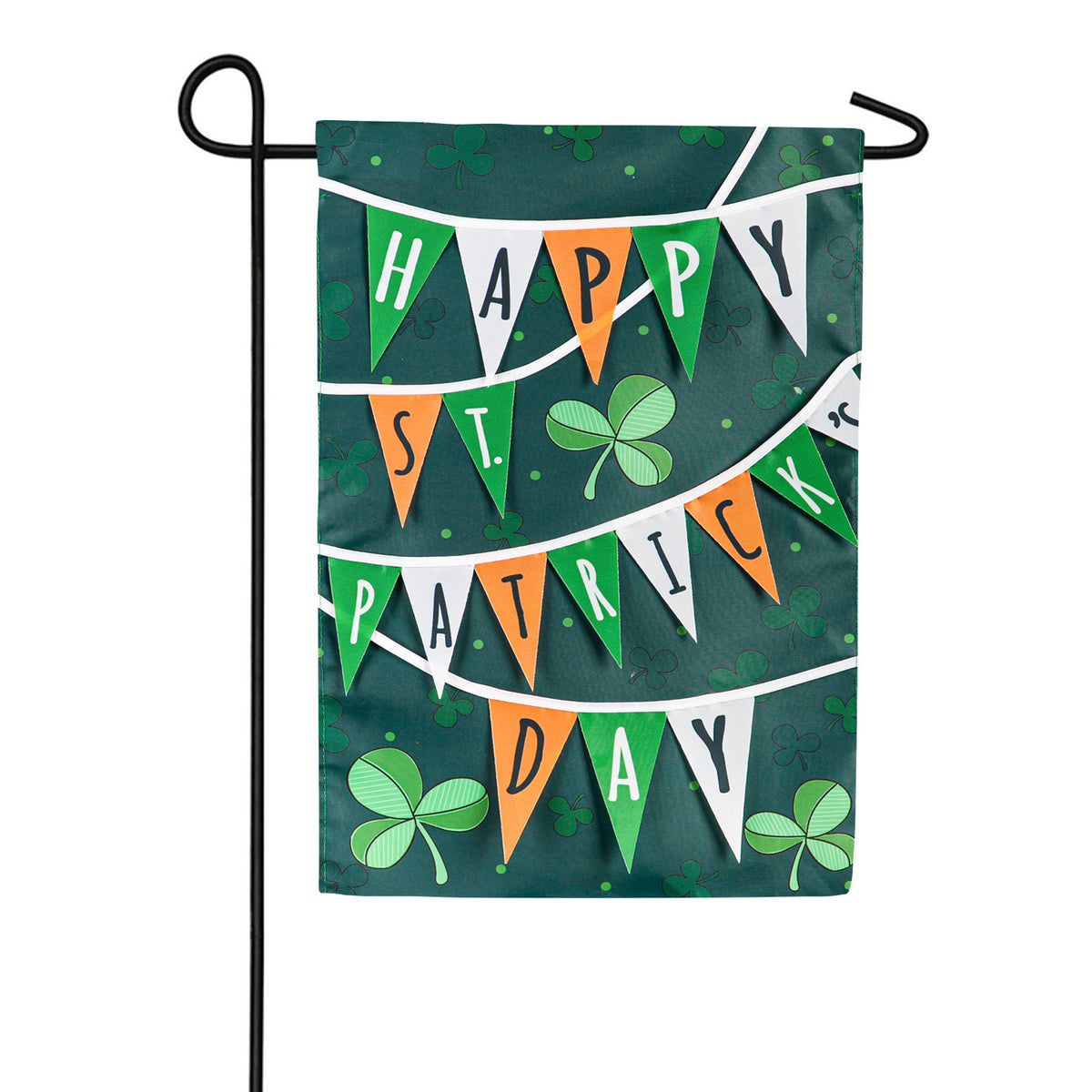 Evergreen St. Paddy's Day Banner Applique Garden Flag