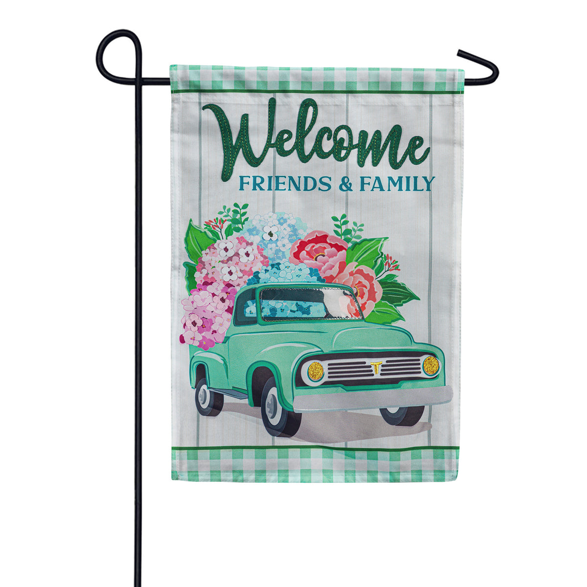 Evergreen Spring Flower Delivery Appliqued Garden Flag