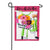 Flower and Check Bike Applique Garden Flag