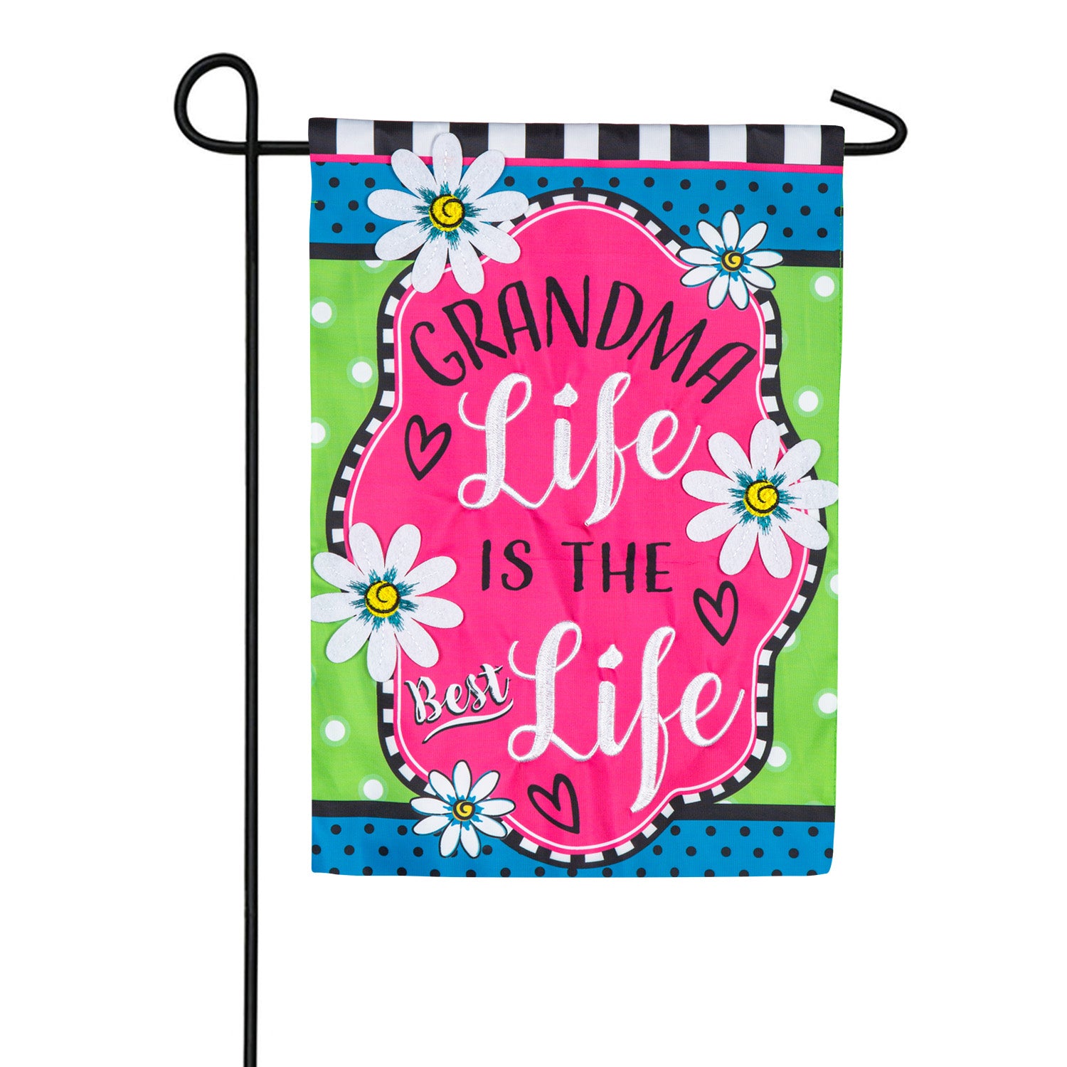 Evergreen Grandma Life Applique Garden Flag