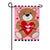 Valentine's Bear Applique Garden Flag