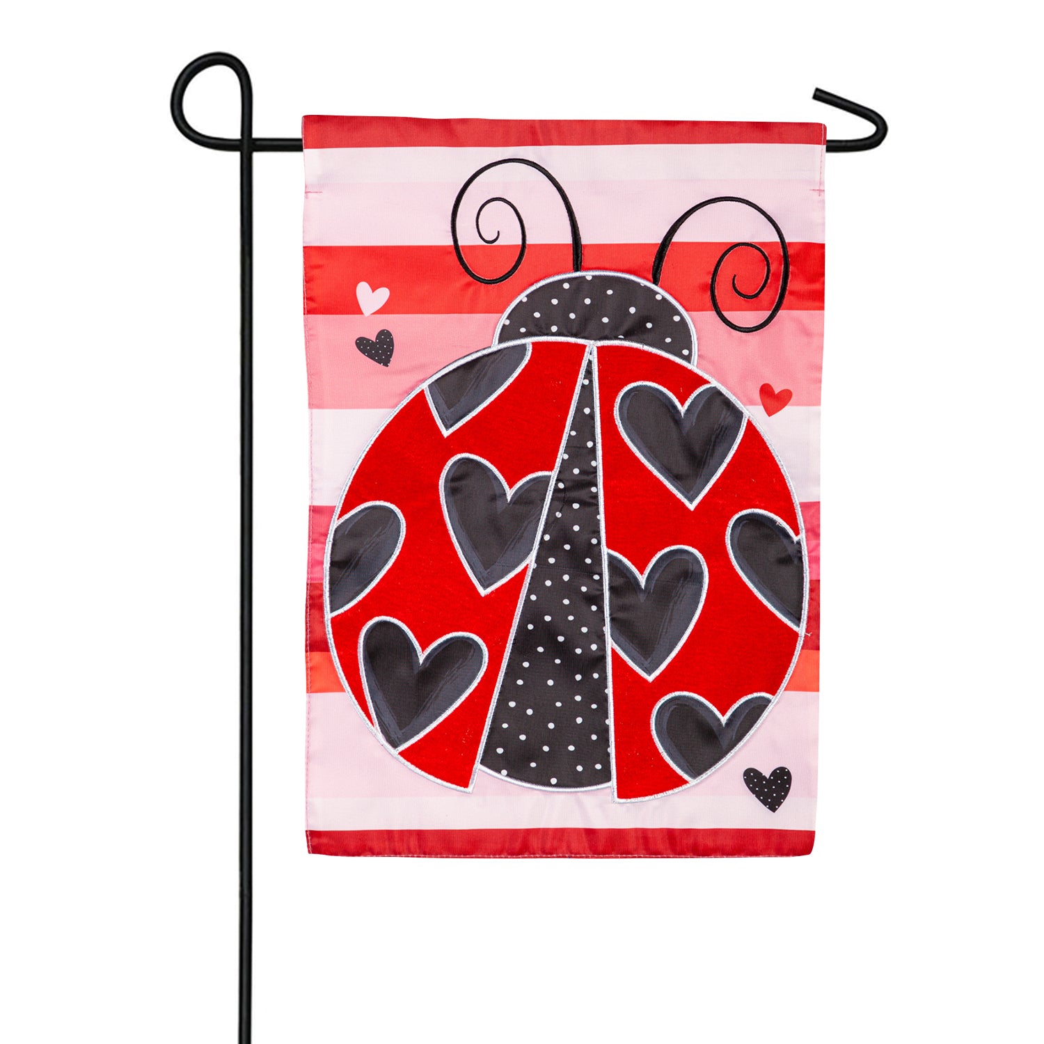 Evergreen Love Bug Double Appliqued Garden Flag